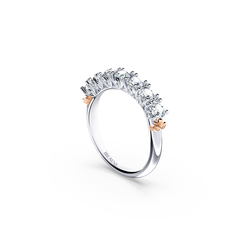 Protea 7-Stone Diamond Whispering Angel Eternity Ring