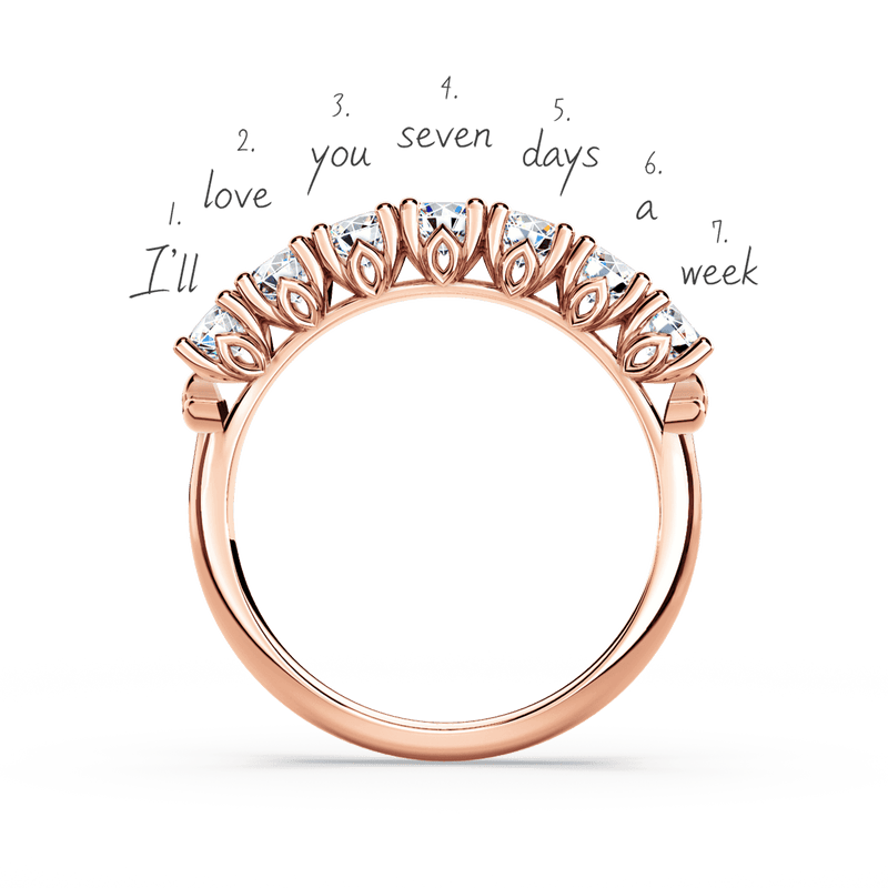 Protea 7-Stone Diamond Whispering Angel Eternity Ring