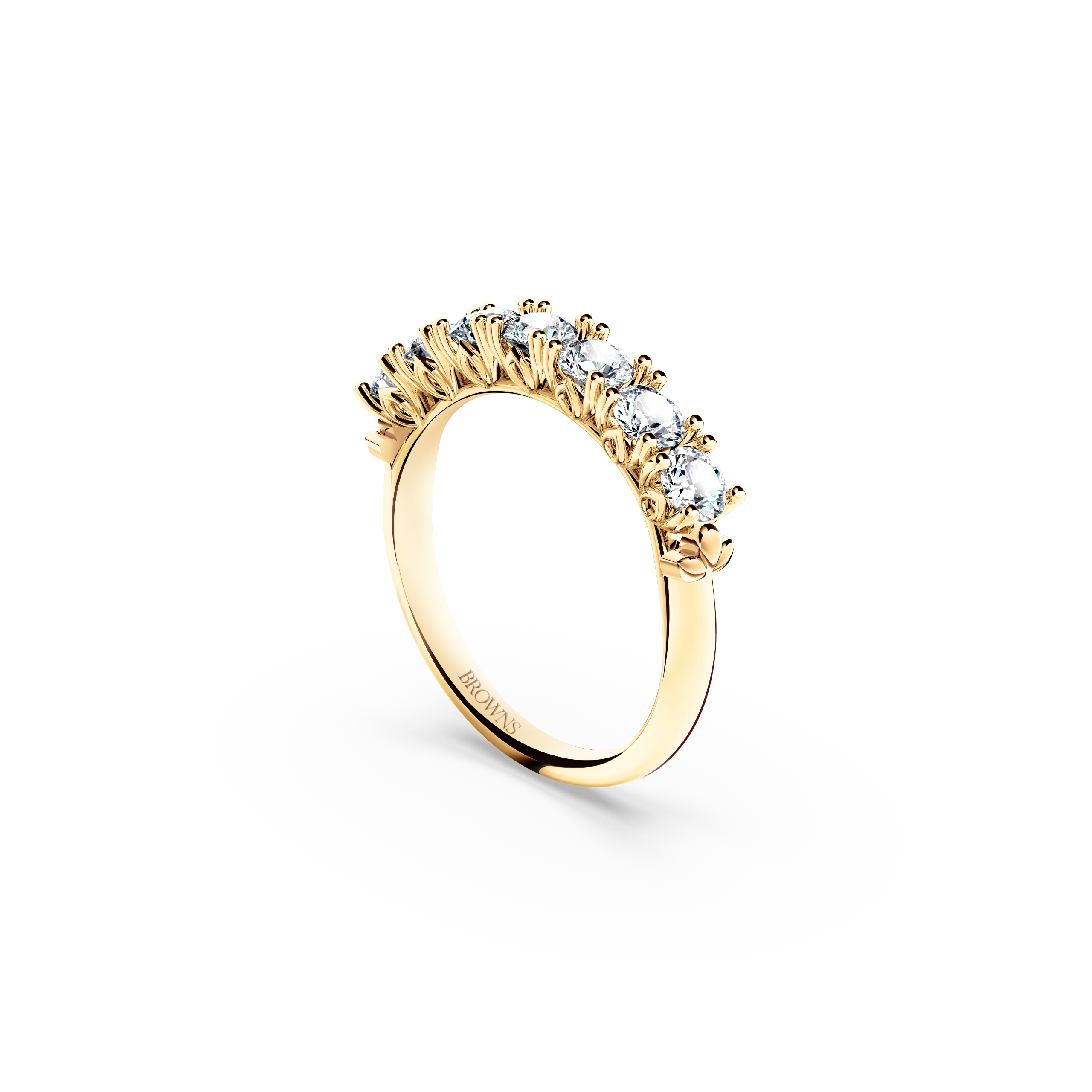 Protea 7-Stone Diamond Whispering Angel Eternity Ring