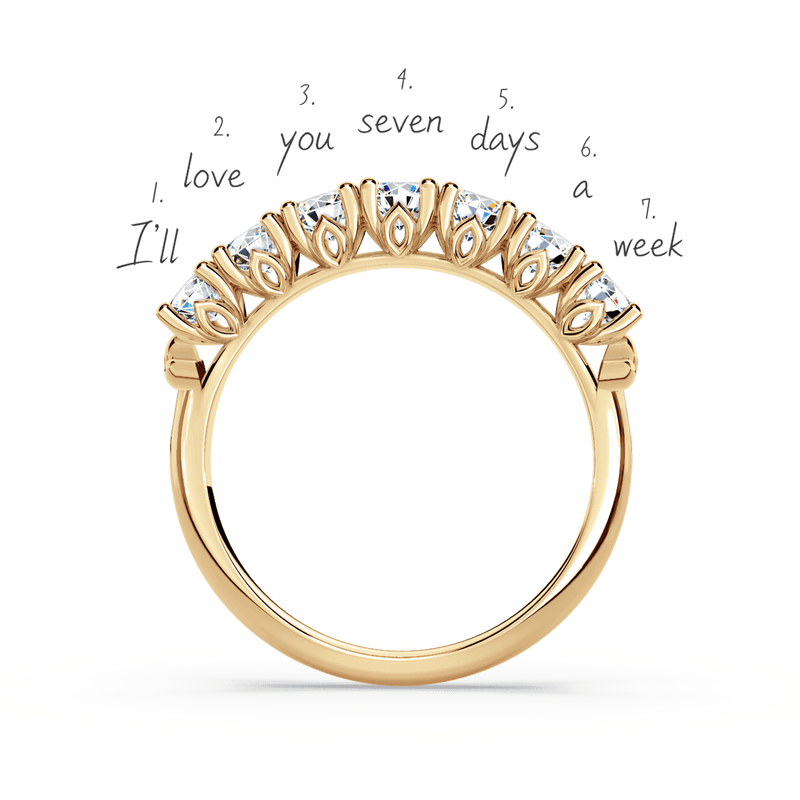 Protea 7-Stone Diamond Whispering Angel Eternity Ring