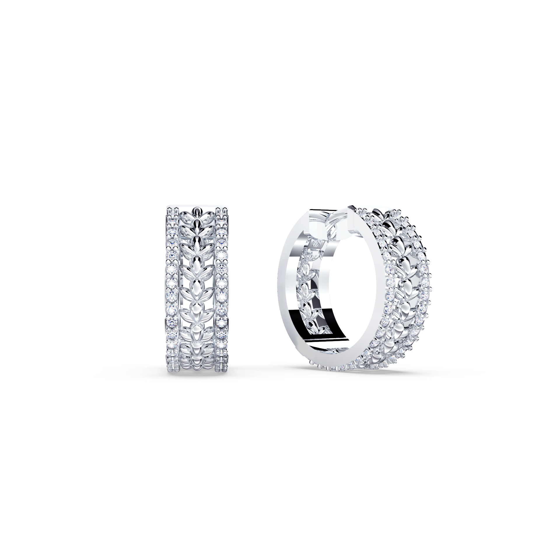 Chorus Diamond Huggie Earrings