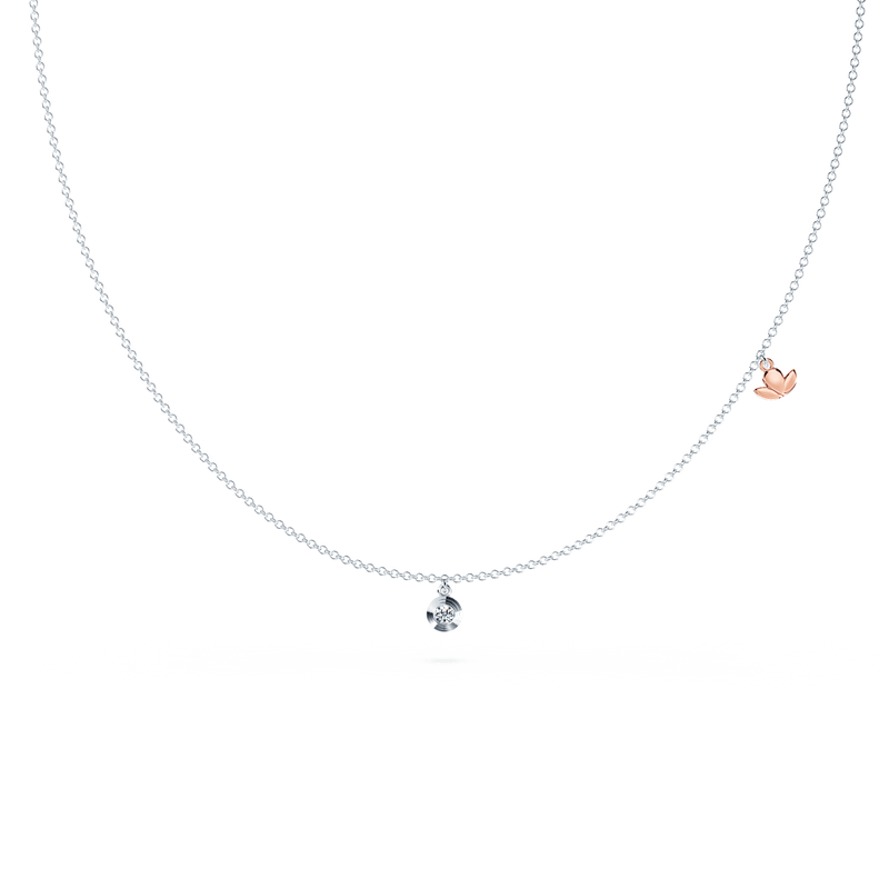Dancing Angel Diamond Single-Station Necklace