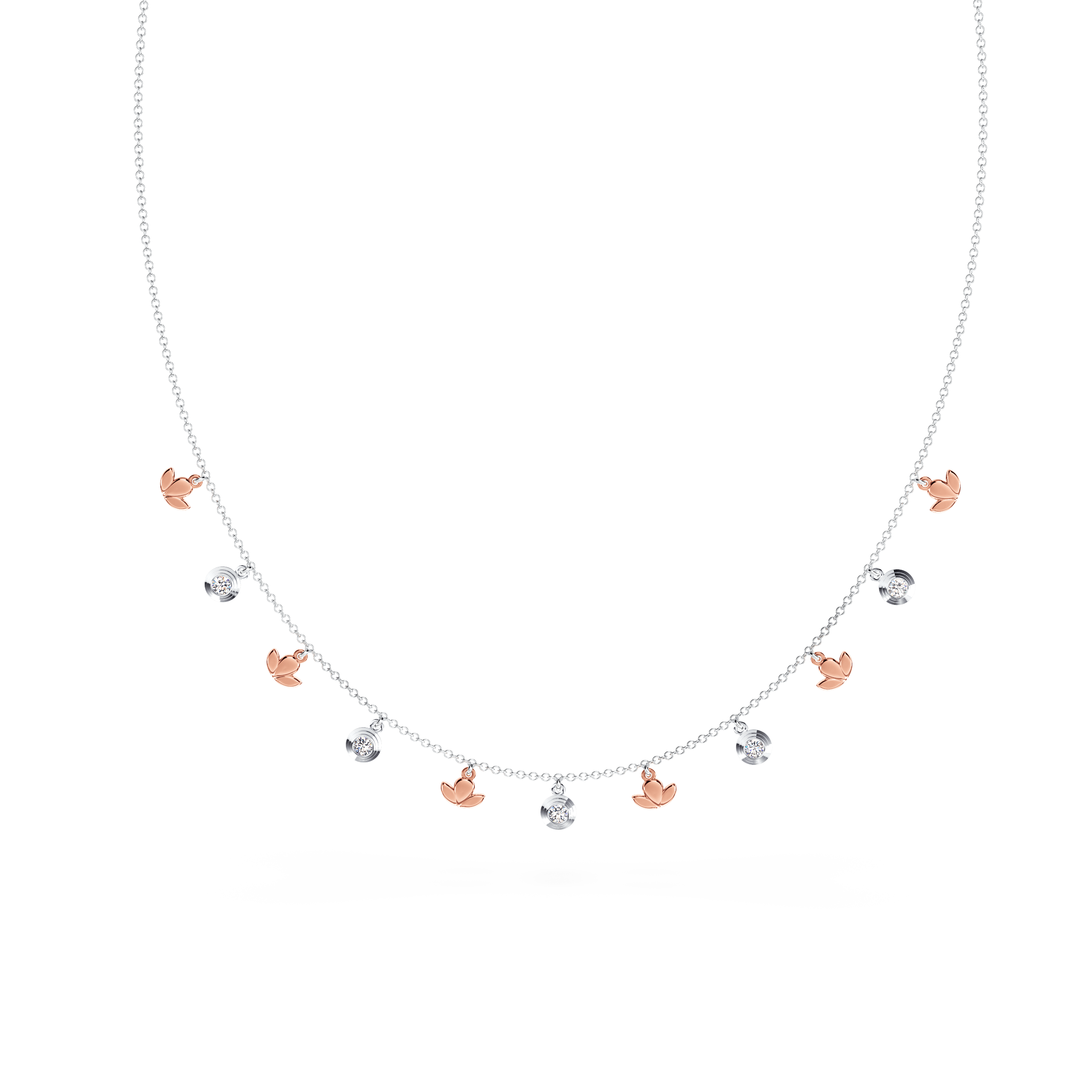 Dancing Angel Diamond Multi-Station Necklace