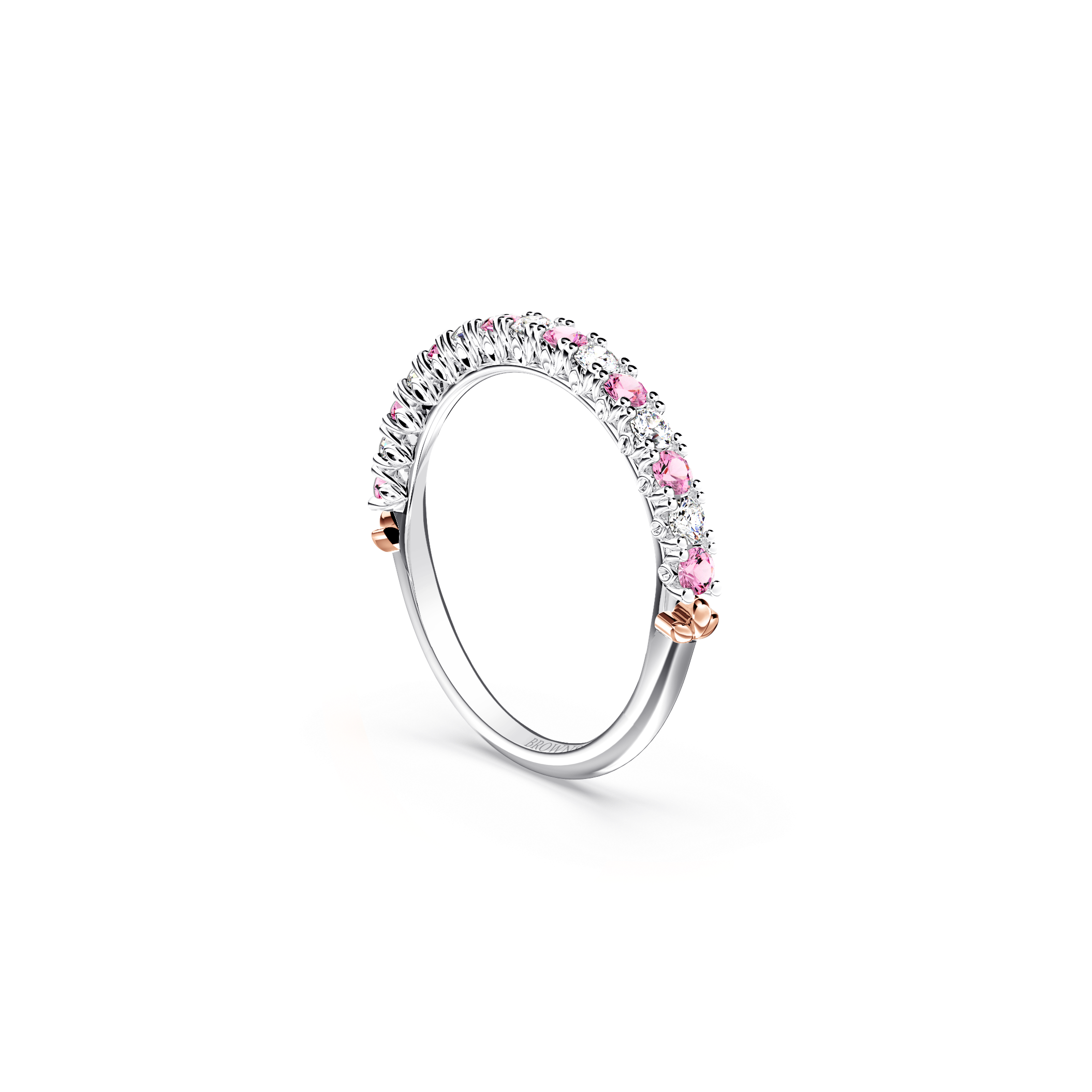 Protea Diamond and Pink Sapphire Eternity Ring