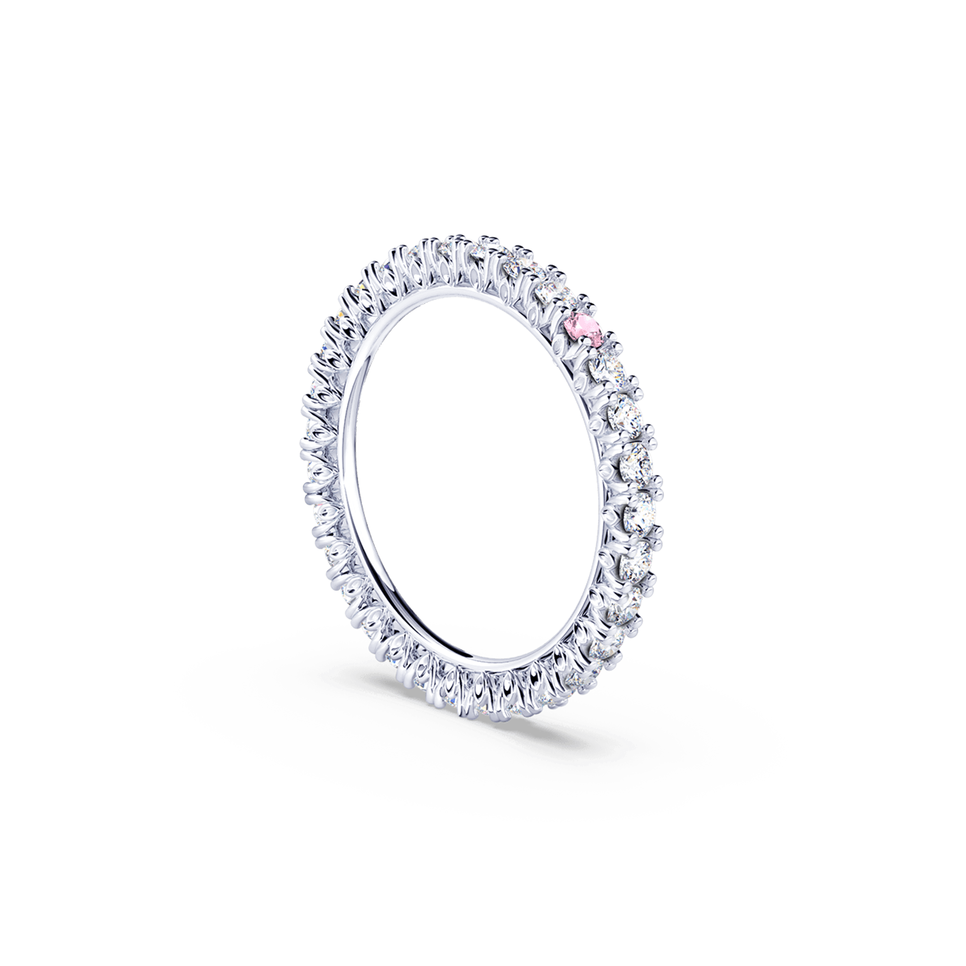 Protea Diamond and Pink Sapphire Full Eternity Ring
