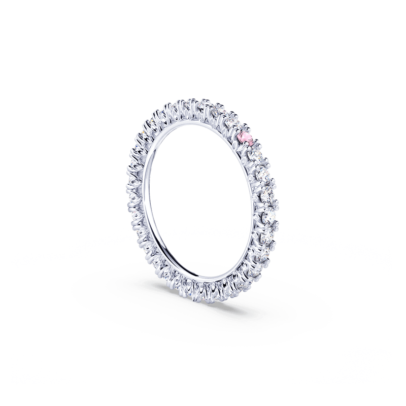 Protea Diamond and Pink Sapphire Full Eternity Ring