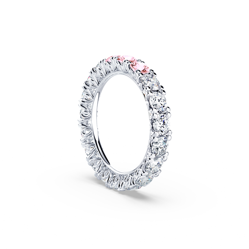 Protea Diamond and Pink Sapphire Full Eternity Ring