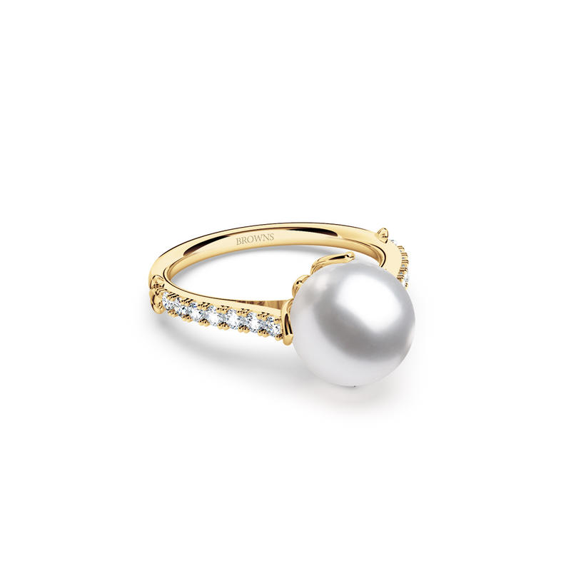 Pearl and Diamond Ring