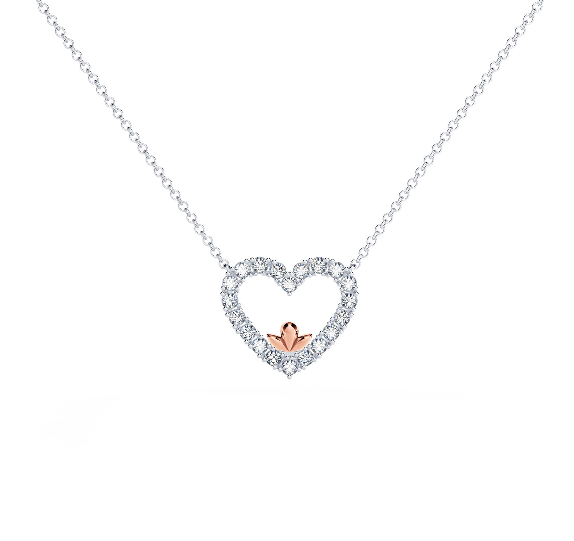 Heart Diamond Necklace - Medium