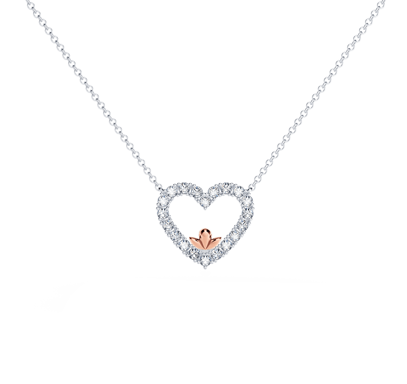 Heart Diamond Necklace - Medium