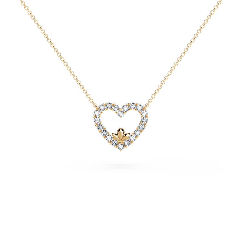 Heart Diamond Necklace - Medium
