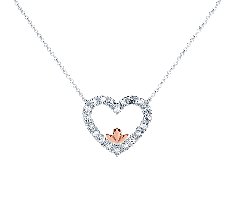 Heart Diamond Necklace - Large
