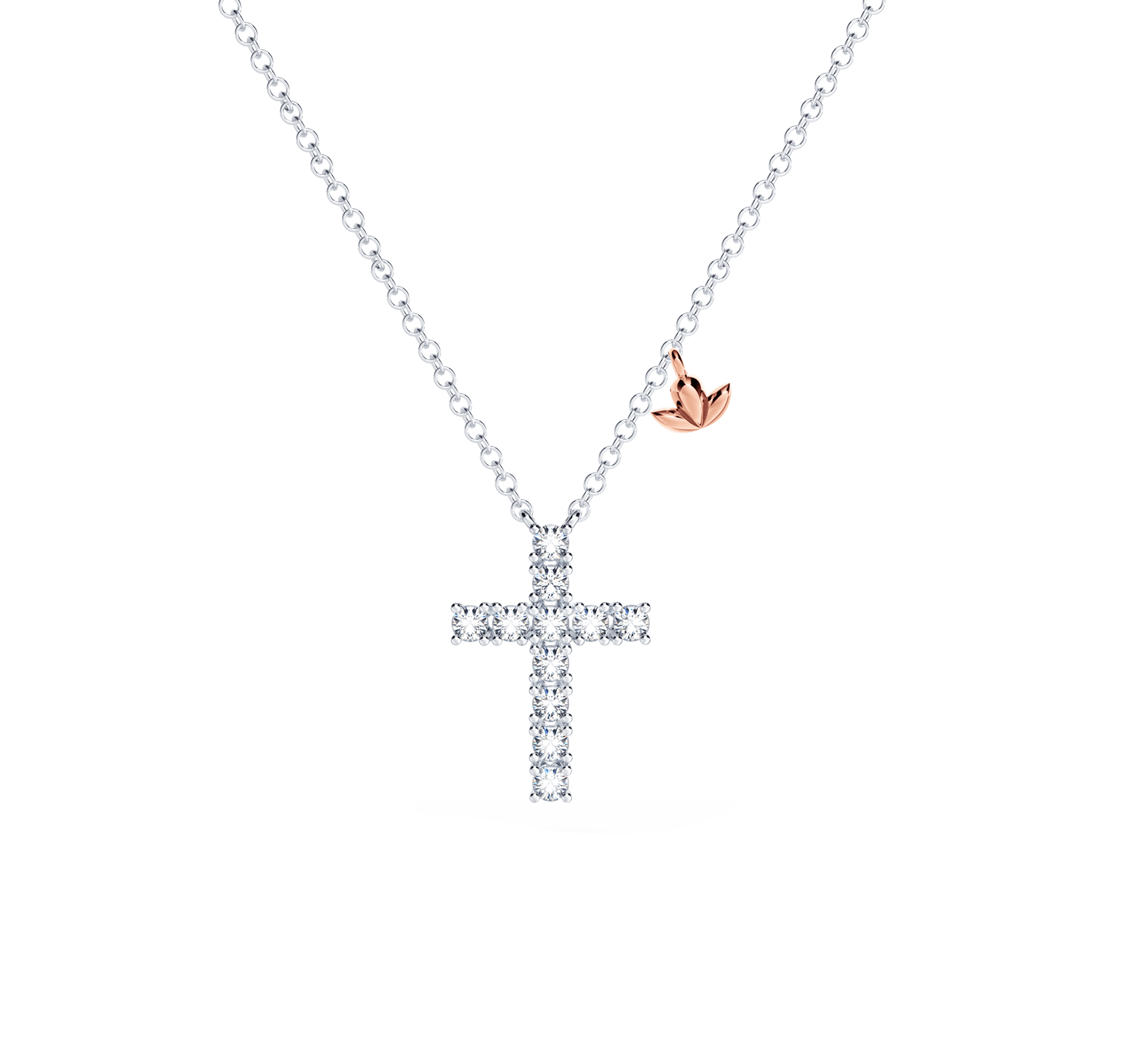 Cross Diamond Necklace - Small