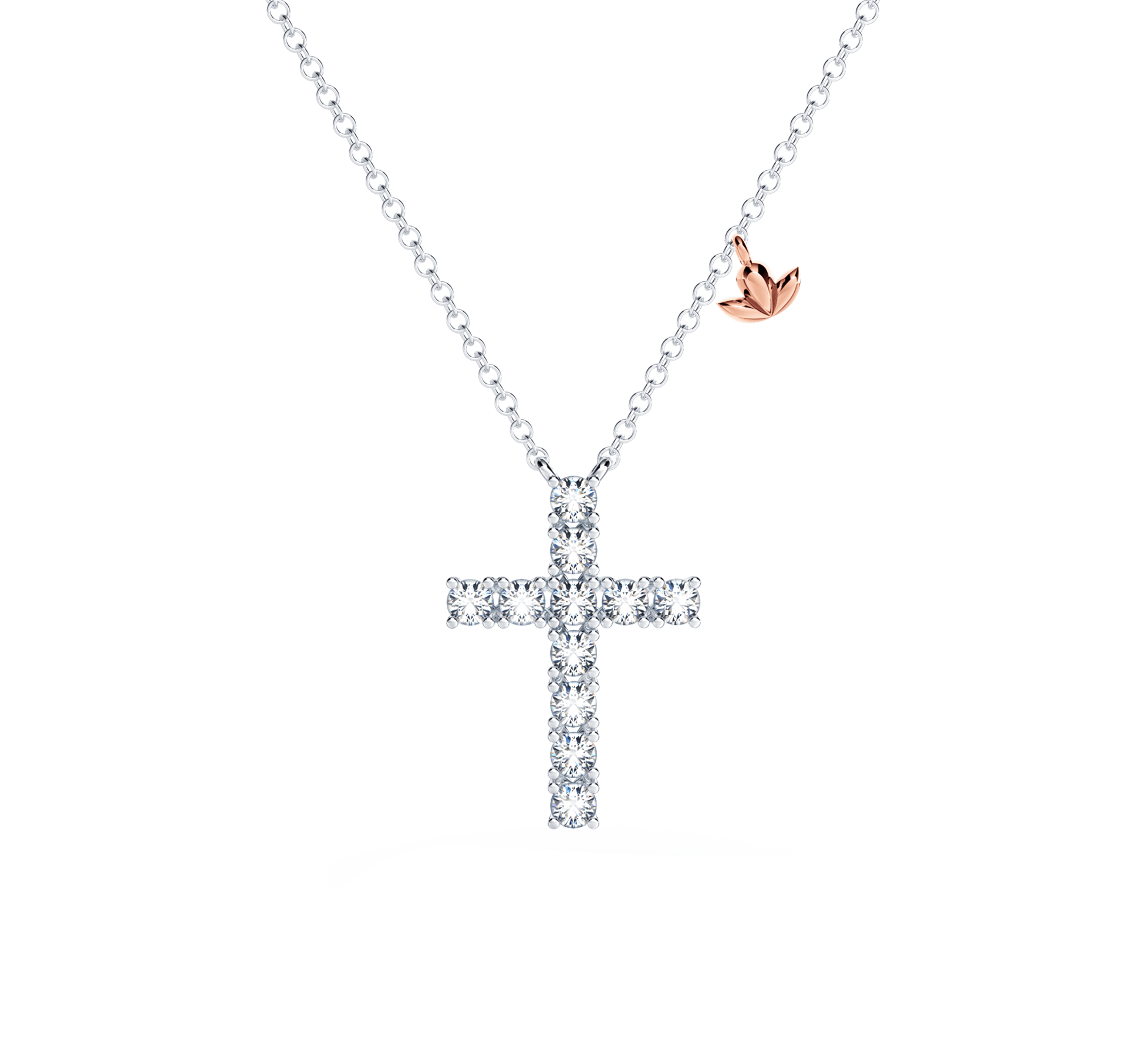 Cross Diamond Necklace - Medium
