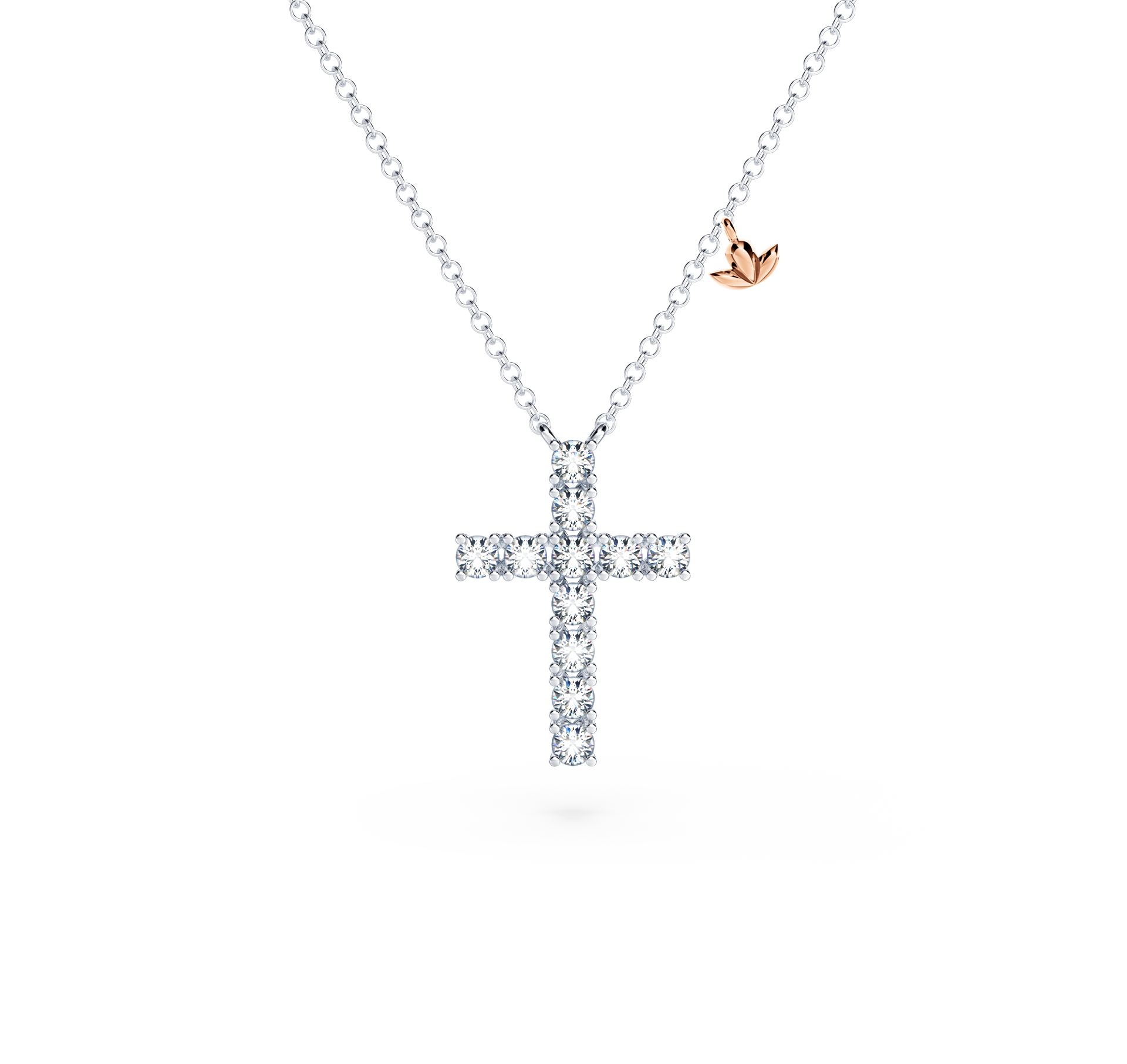 Cross Diamond Necklace - Medium