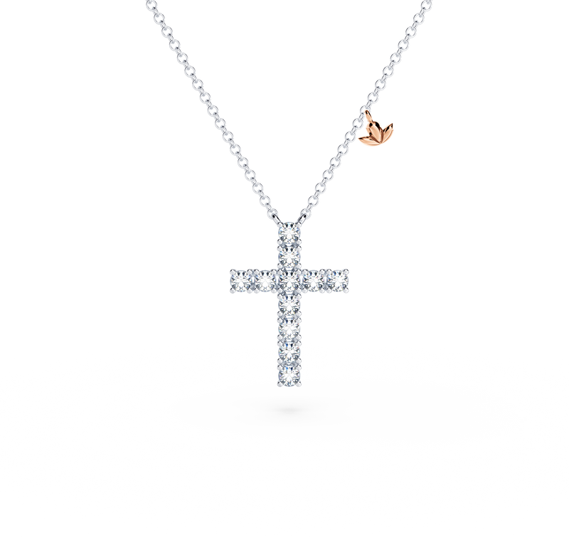 Cross Diamond Necklace - Medium