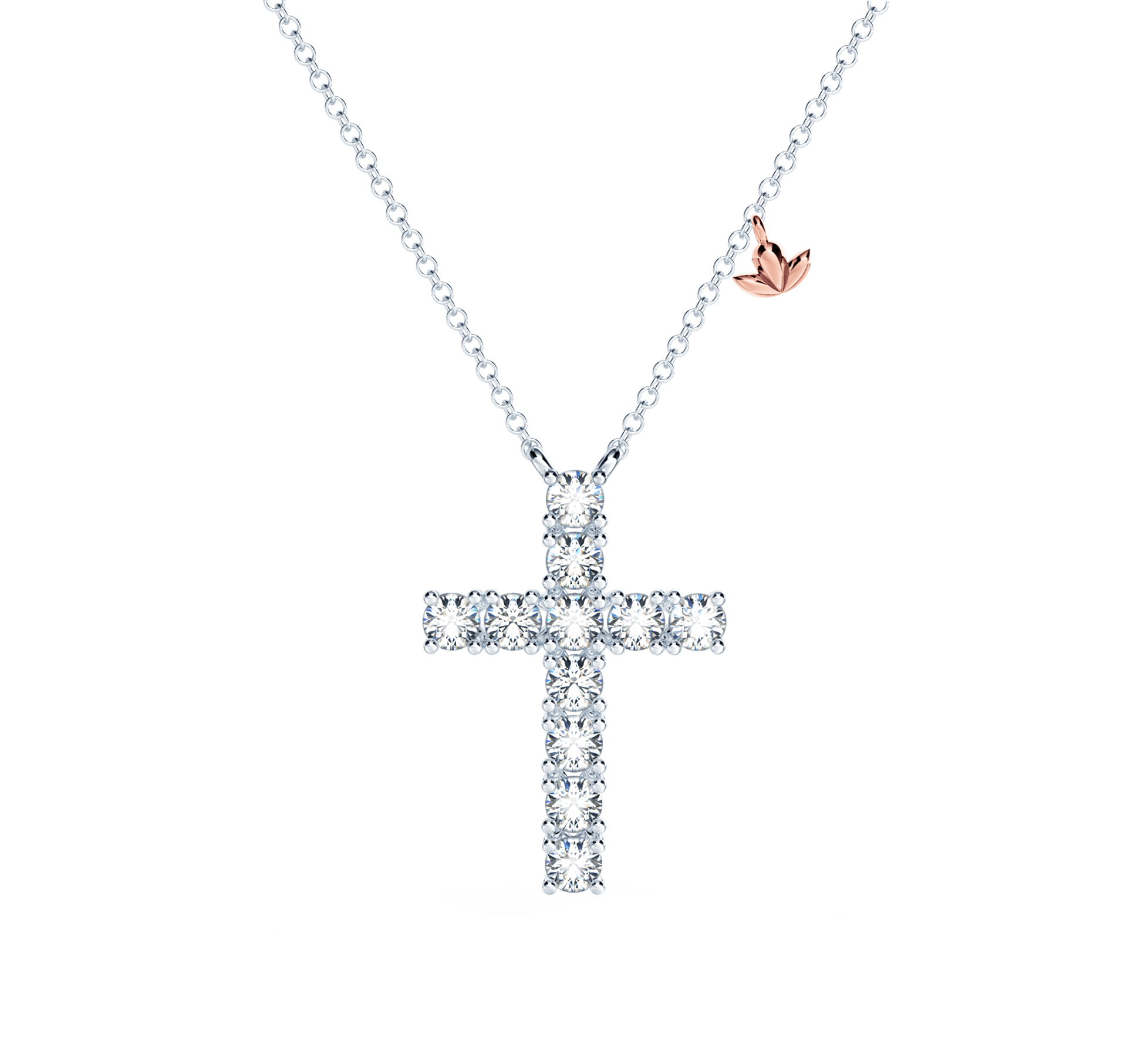 Cross Diamond Necklace - Large