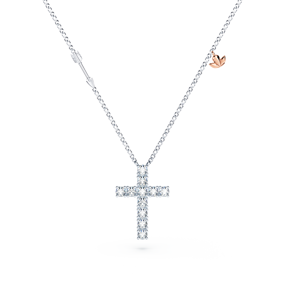 Cross Diamond Necklace - Large