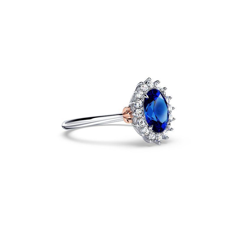 Royal Tanzanite and Diamond Cluster Ring - Small