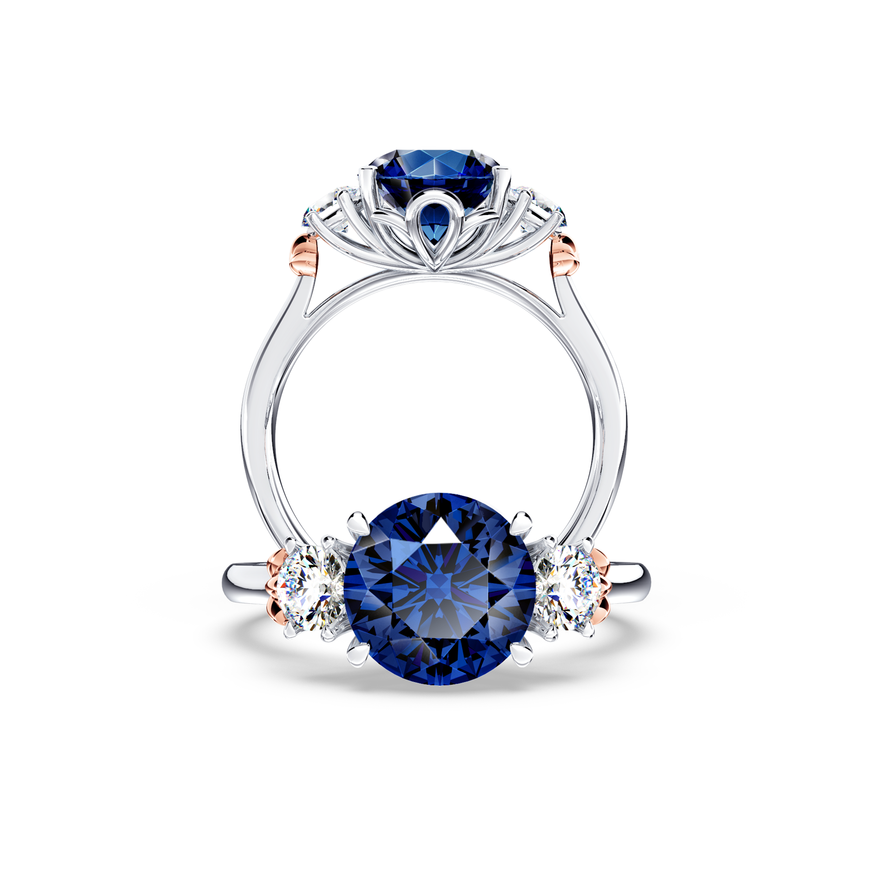 Trilogy Royal Tanzanite and Diamond Ring