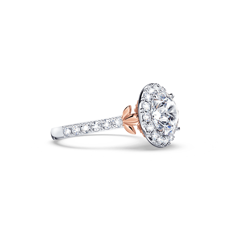 Angel Halo Round Brilliant Diamond Ring