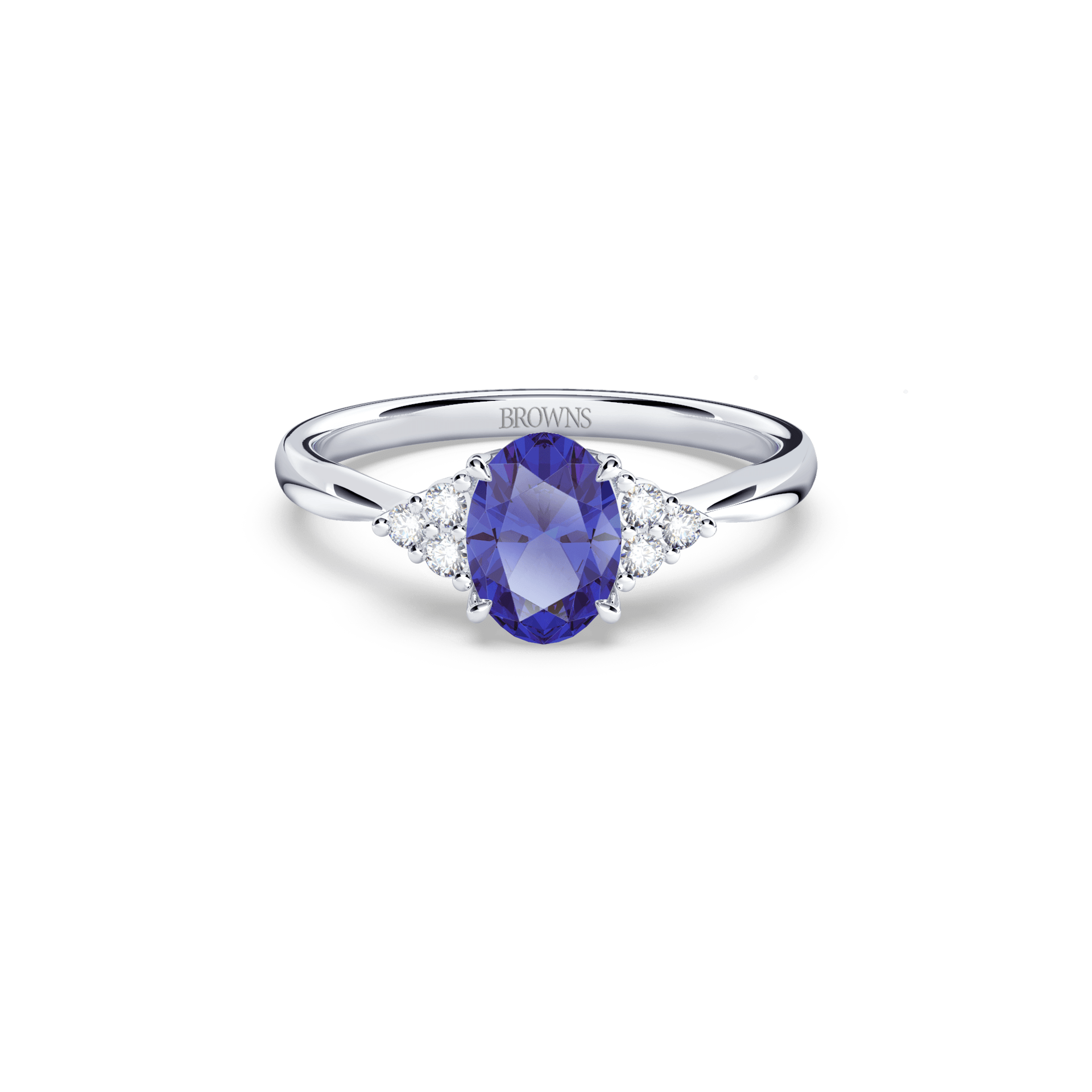 Royal Tanzanite and Diamond Ring