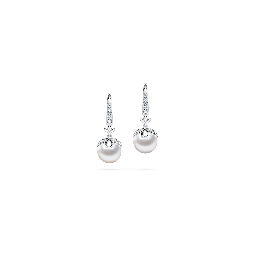 Pearl and Diamond Earrings