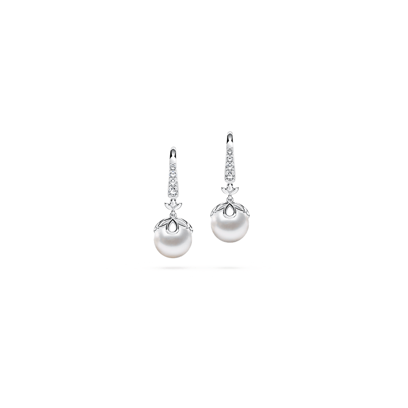 Pearl and Diamond Earrings