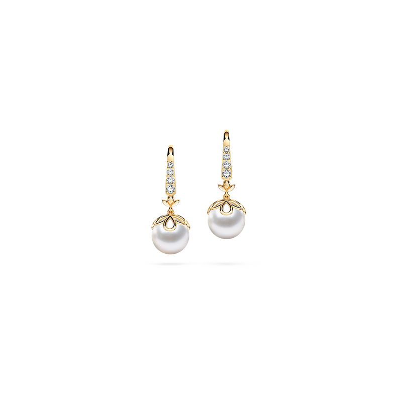 Pearl and Diamond Earrings