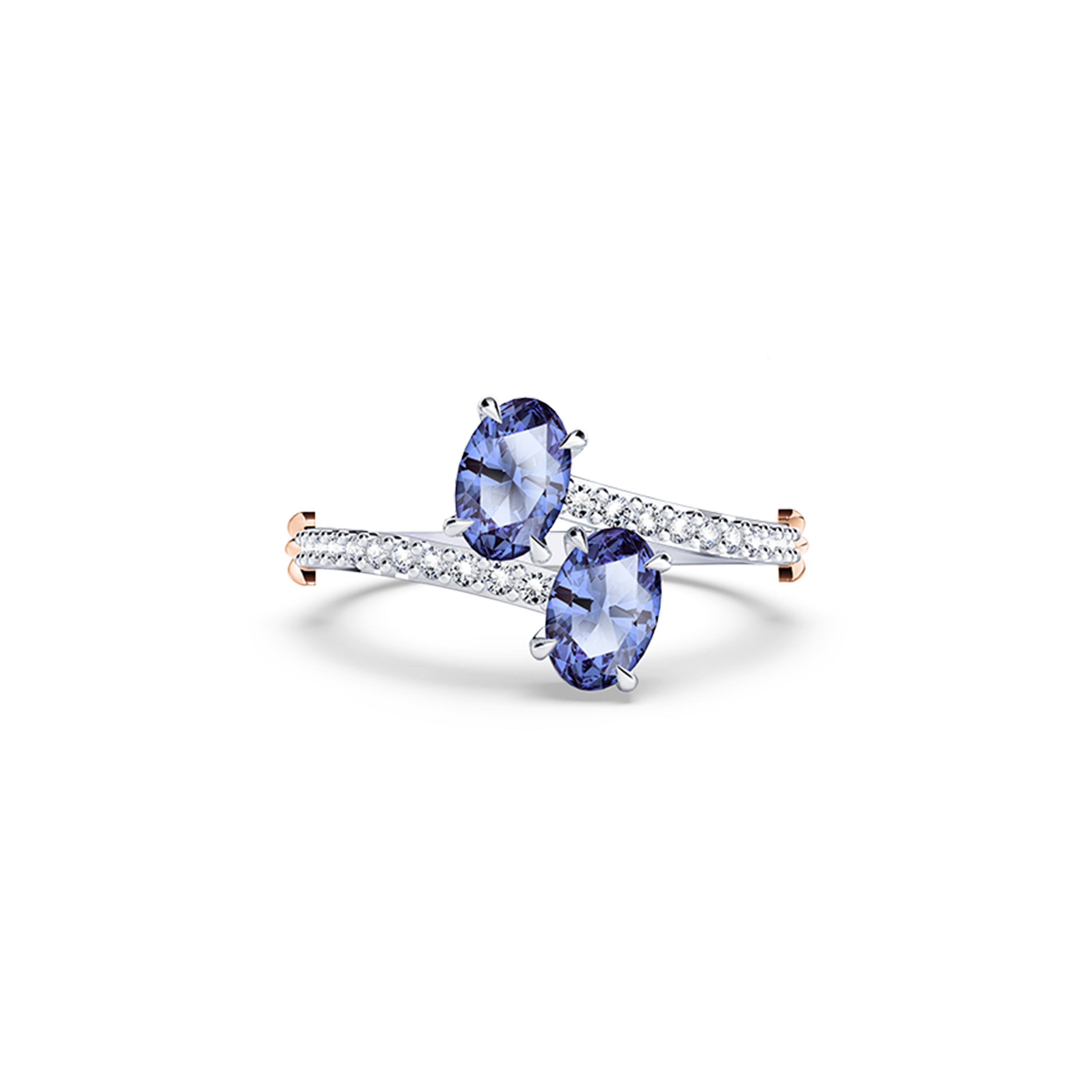 Royal Tanzanite and Diamond Ring