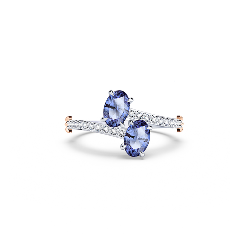 Royal Tanzanite and Diamond Ring