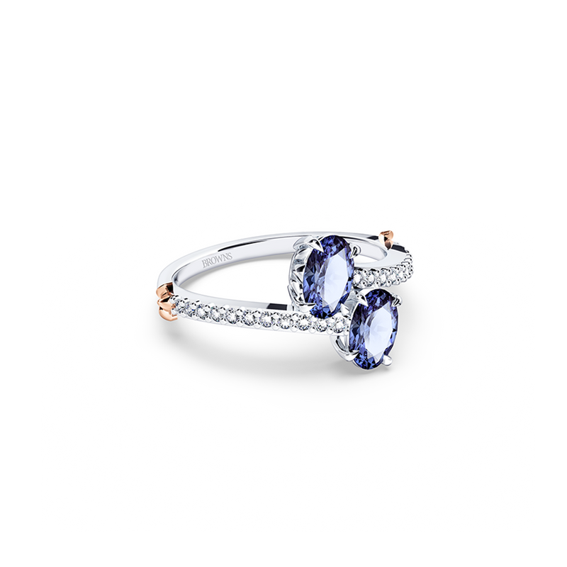 Royal Tanzanite and Diamond Ring