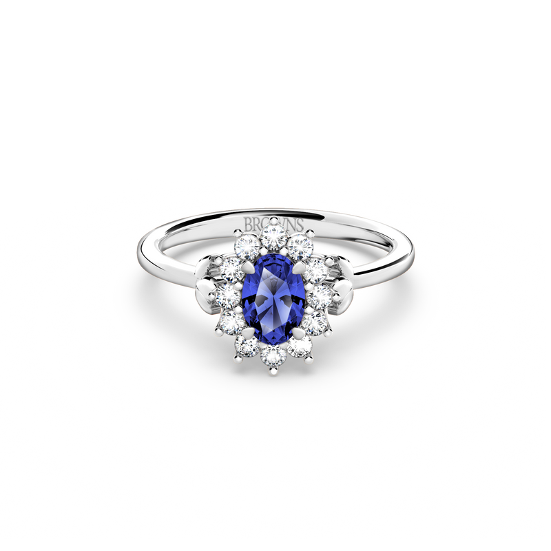 Protea Royal Tanzanite and Diamond Cluster Ring