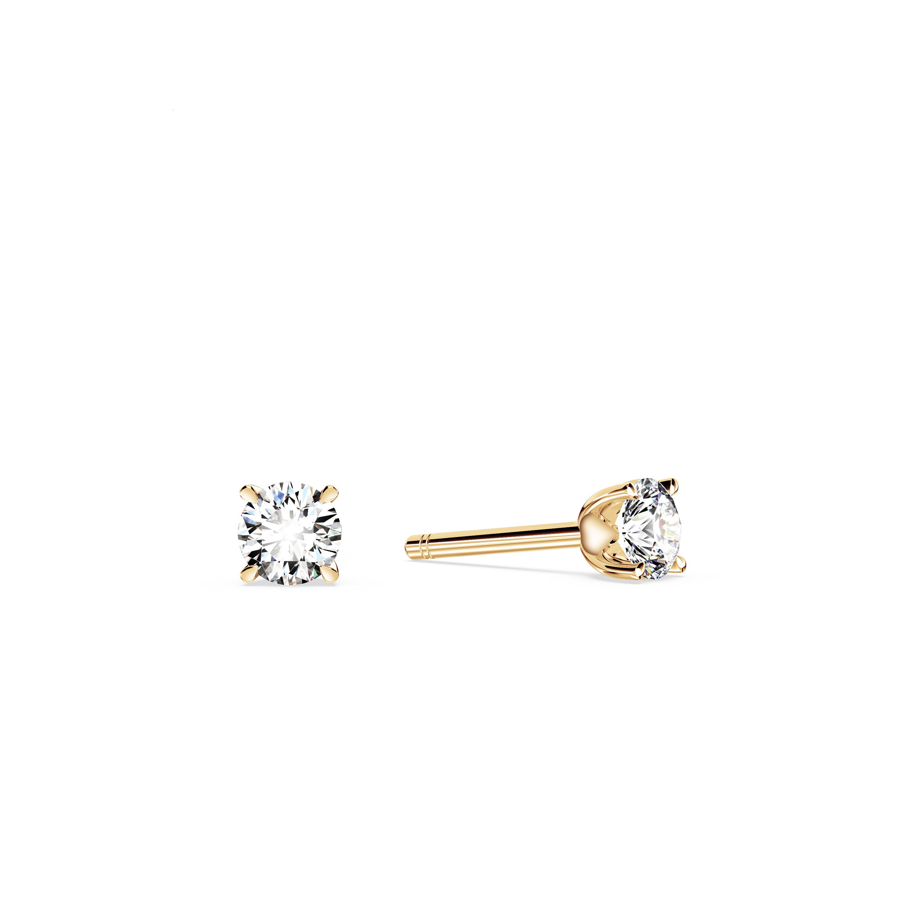 Protea Diamond Solitaire Stud Earrings