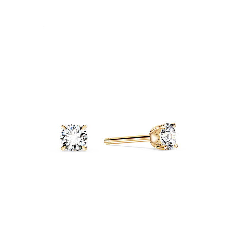 Protea Diamond Solitaire Stud Earrings