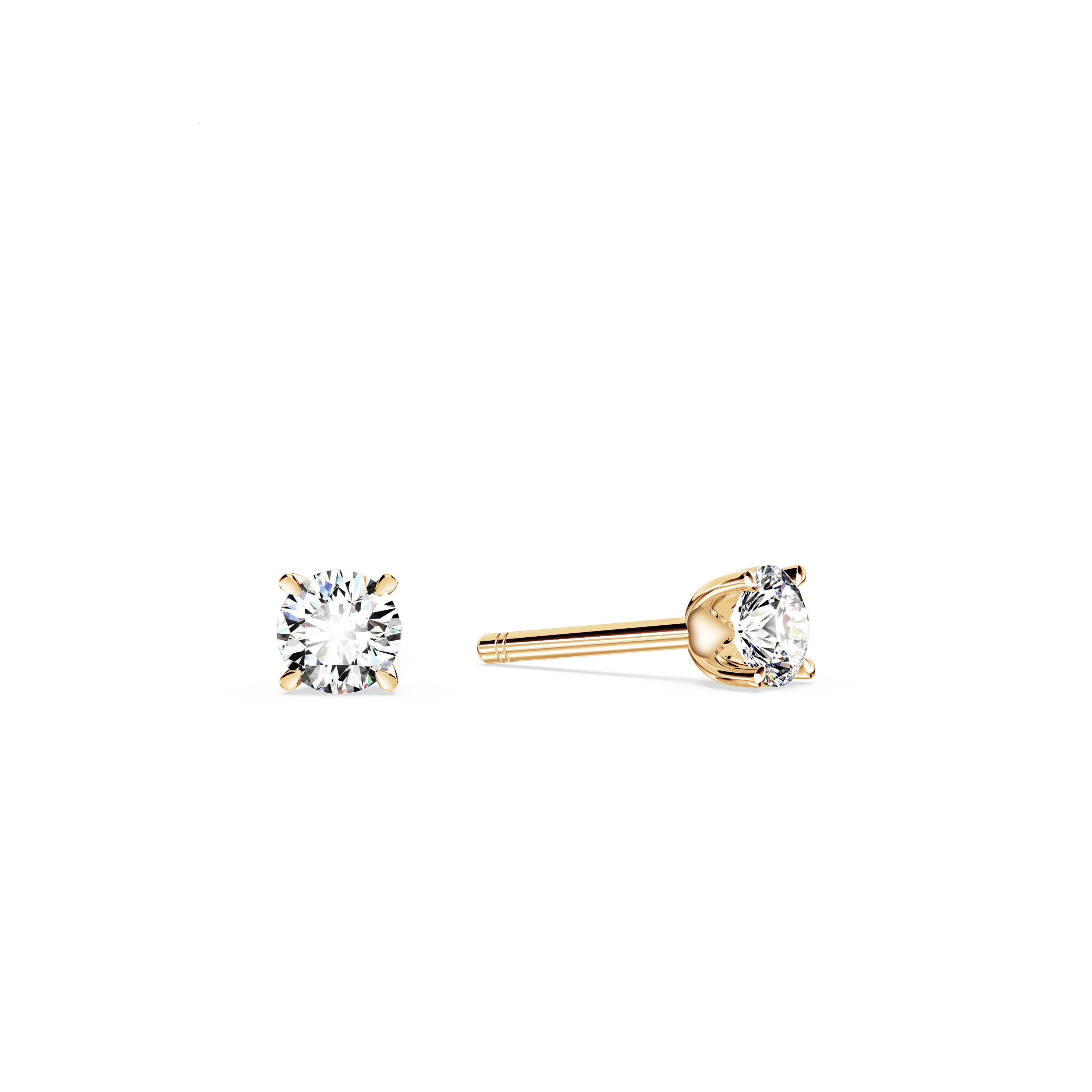Protea Diamond Solitaire Stud Earrings