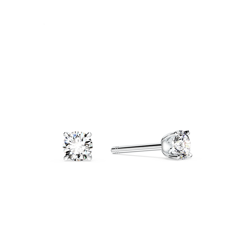 Protea Diamond Solitaire Stud Earrings