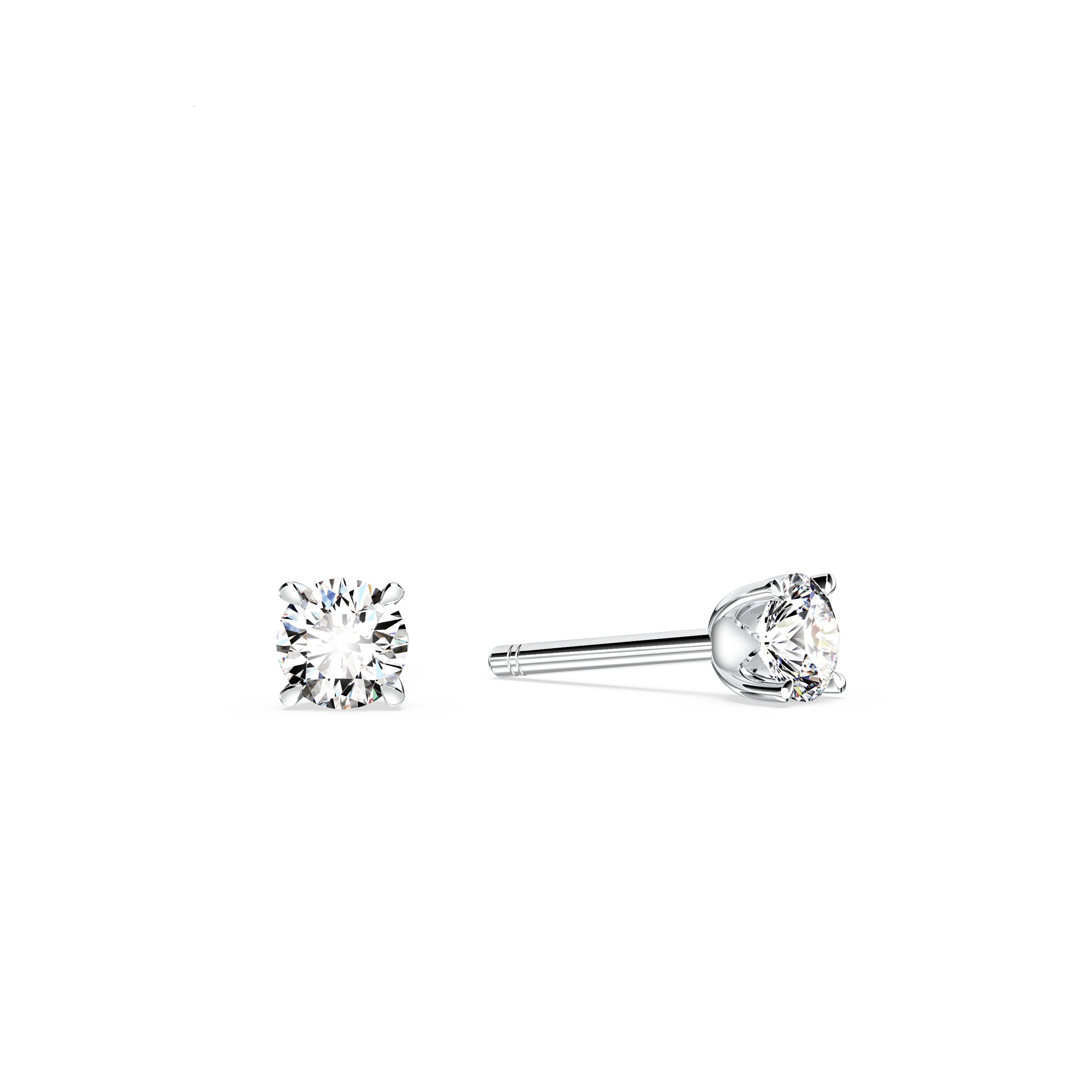 Protea Diamond Solitaire Stud Earrings