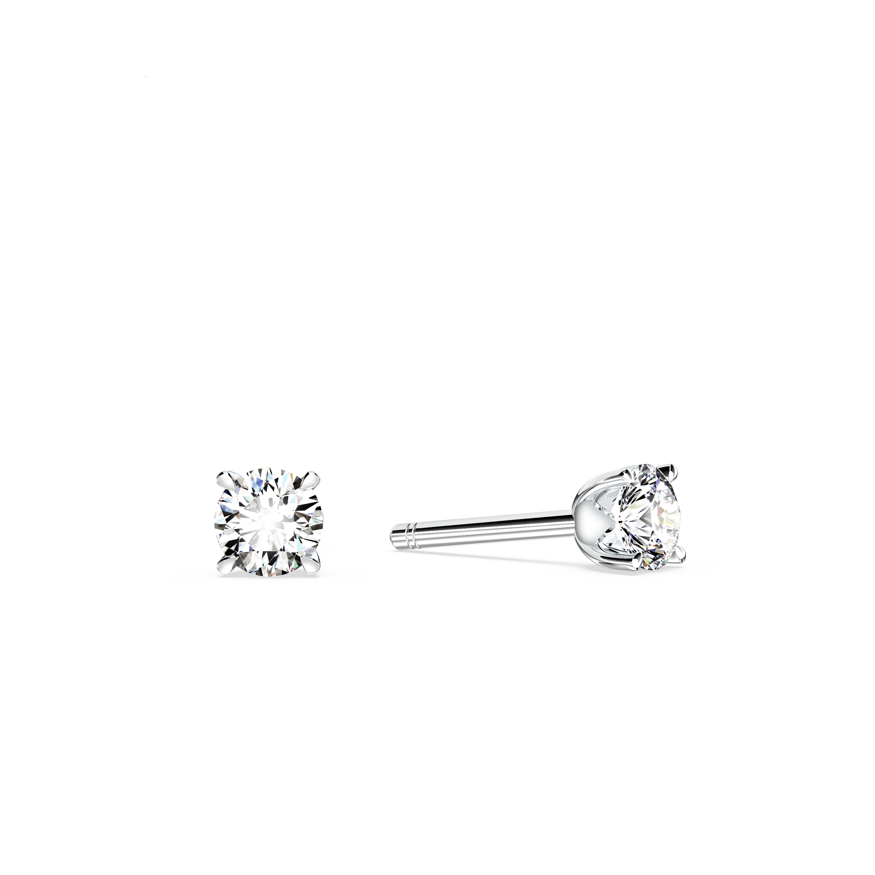 Protea Diamond Solitaire Stud Earrings