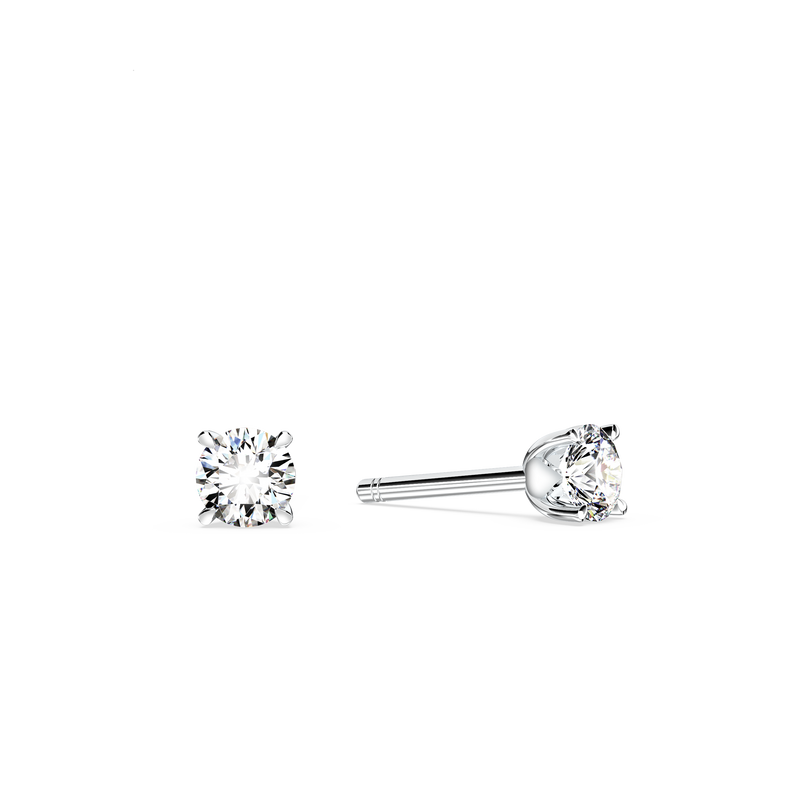 Protea Diamond Solitaire Stud Earrings