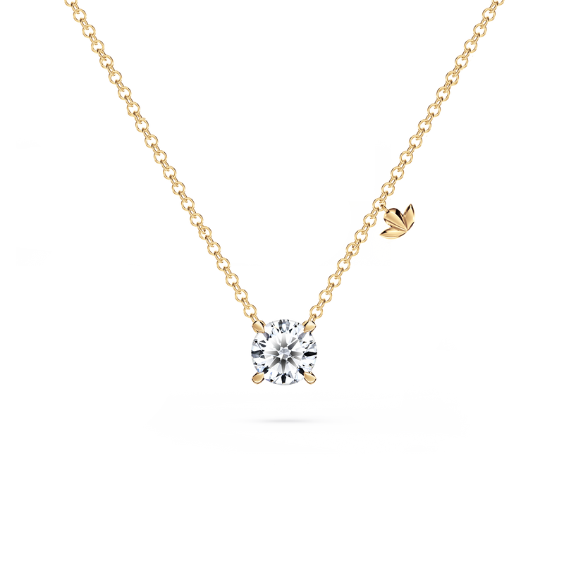 Protea Diamond Solitaire Necklace - Petite