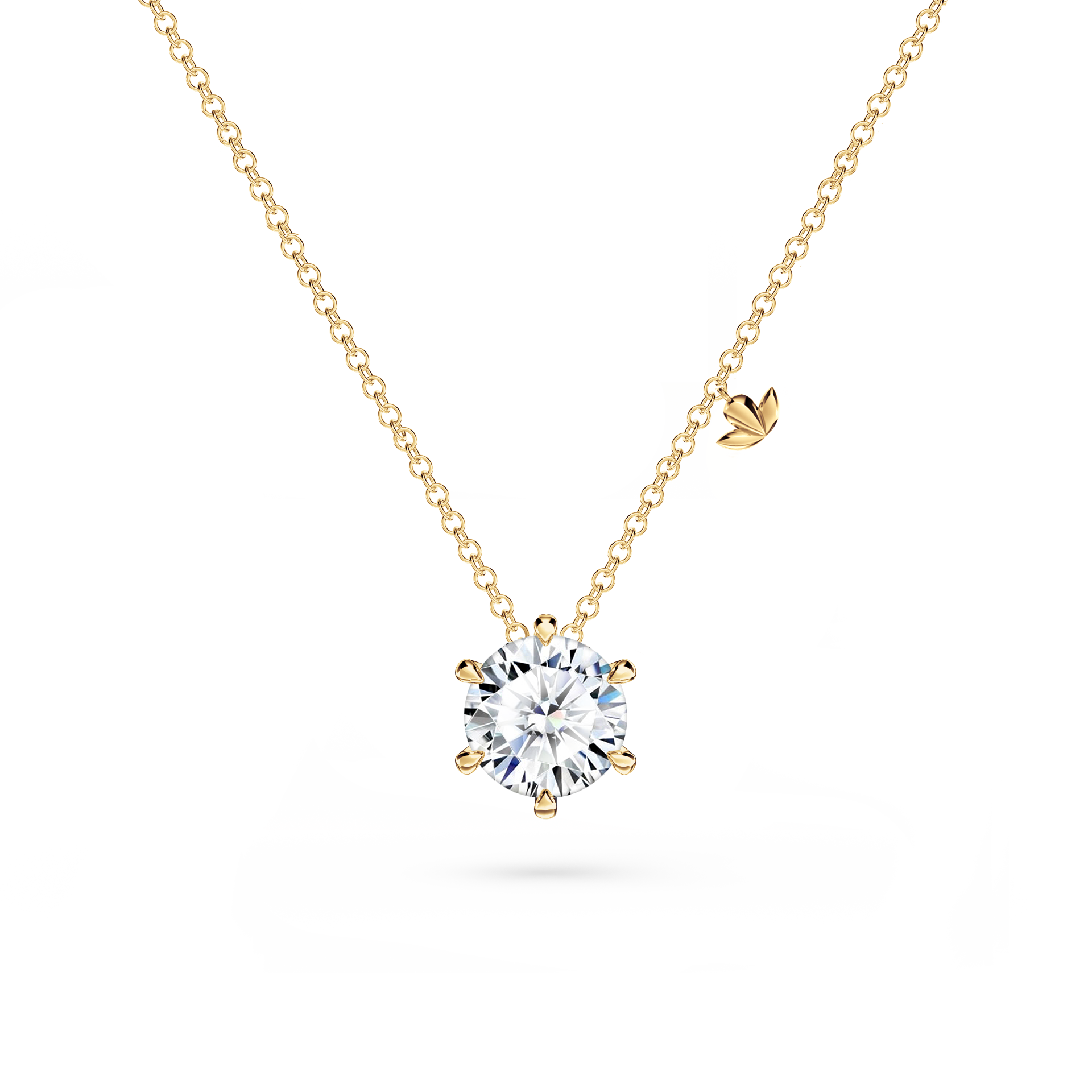 Protea Diamond Solitaire Necklace - Medium