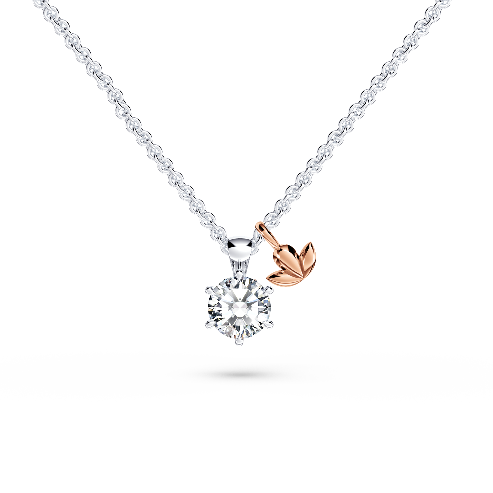 Protea Diamond Solitaire Necklace