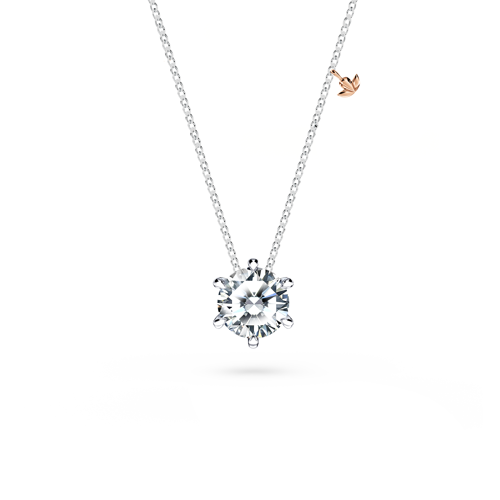 Protea Diamond Solitaire Necklace - Medium