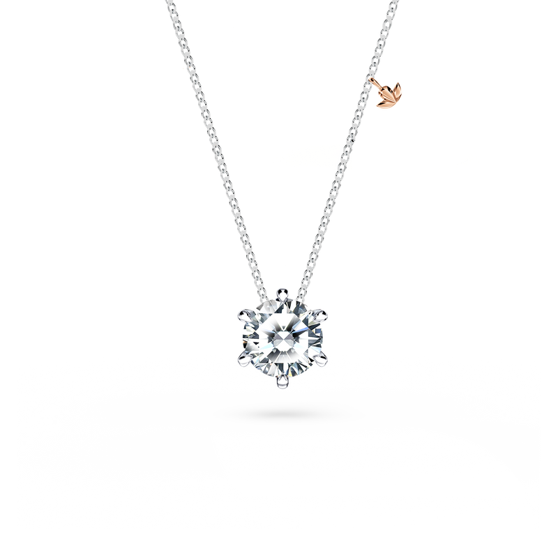 Protea Diamond Solitaire Necklace - Medium