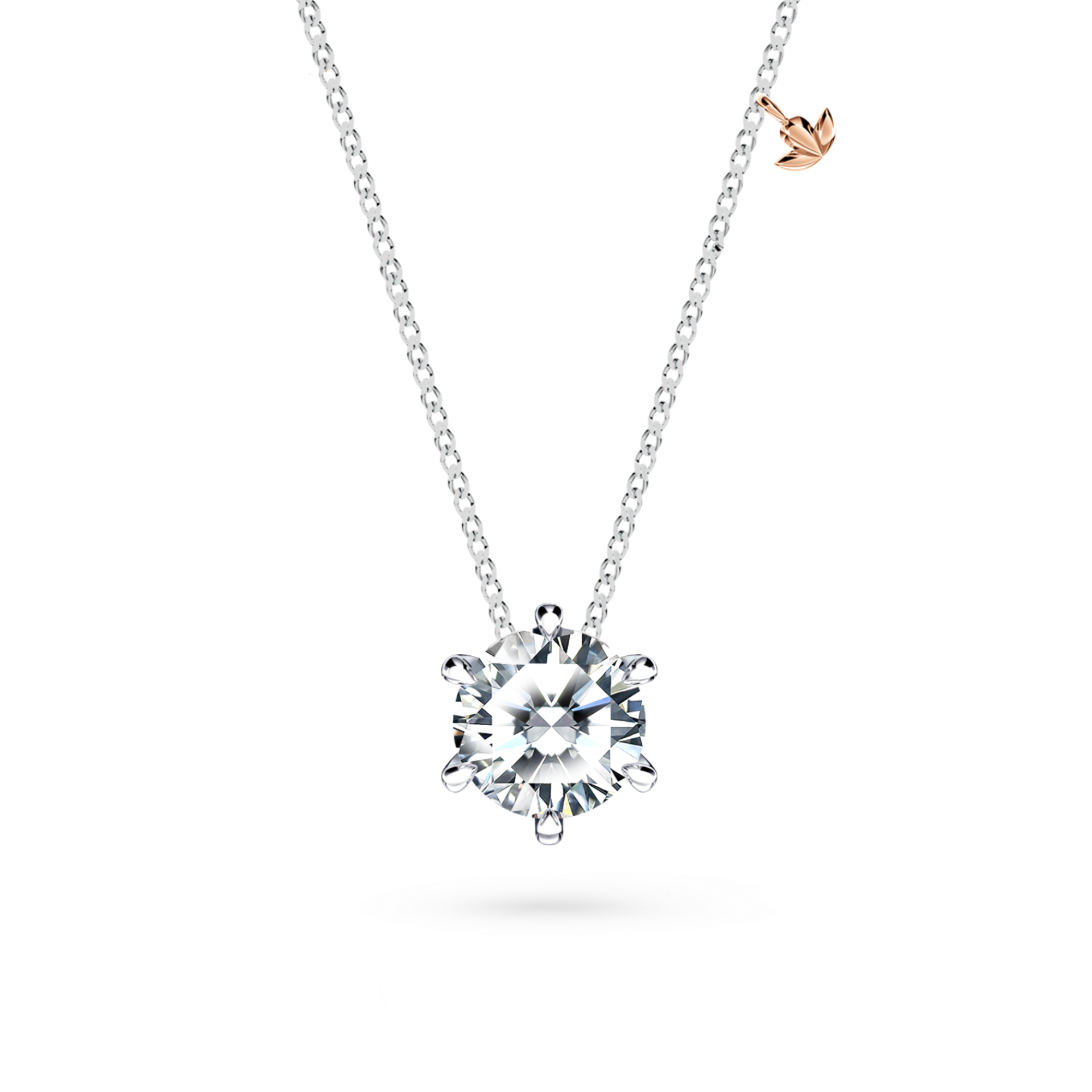 Protea Diamond Solitaire Necklace - Large
