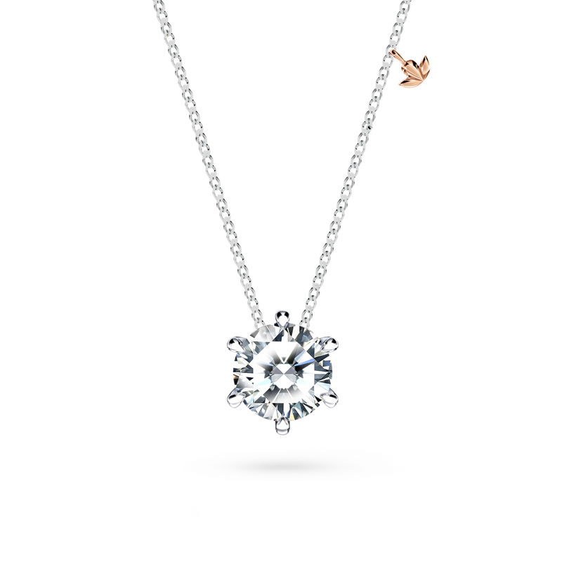 Protea Diamond Solitaire Necklace - Large