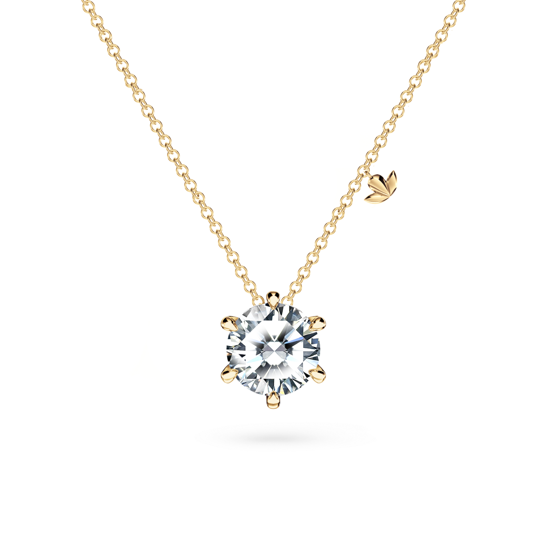Protea Diamond Solitaire Necklace - Large