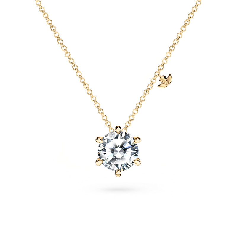 Protea Diamond Solitaire Necklace - Large