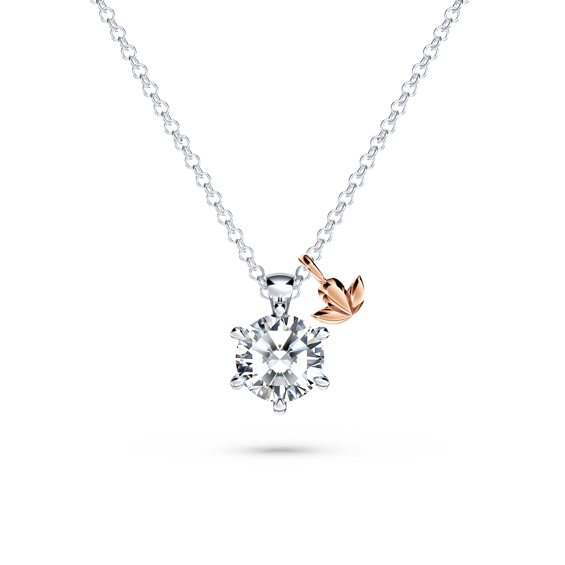 Protea Diamond Solitaire Necklace